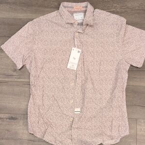 Men's Casual Short Sleeve Shirt - Pink